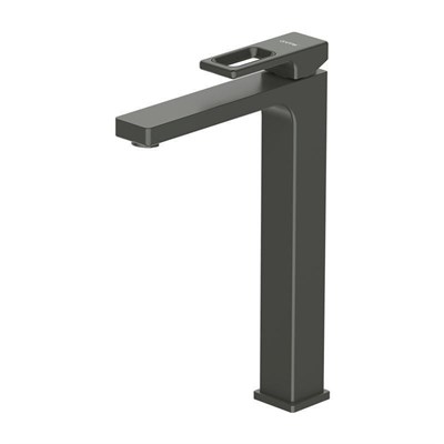 Смеситель для раковины 35к G1017-92 GAPPO литой, высокий, п/гайку, ОРУЖЕЙНАЯ СТАЛЬ 557607