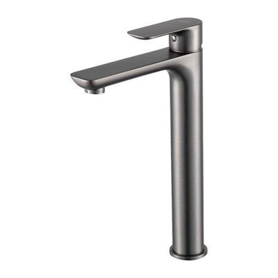 Смеситель для раковины 35к G1048-92 GAPPO высокий, литой, п/гайку, ОРУЖЕЙНАЯ СТАЛЬ 557642