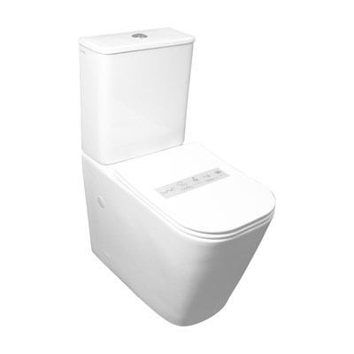 Унитаз-компакт безободковый WAVE APEKS Tornado1.0, гор,ниж,2-кн.арм, дюро,м/л,быстр,БЕЛЫЙ глянец NEW 556014