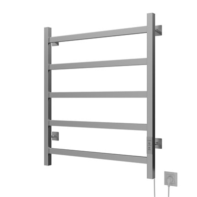 Полотенцесушитель MIXLINE FAVORITE  60х50 (таймер, 302 Вт, 5 перекладин) электрический МАТОВЫЙ ХРОМ 557208