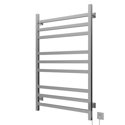 Полотенцесушитель MIXLINE FAVORITE  80х50 г2 (таймер,499 Вт,9 перекладин) электрический МАТОВЫЙ ХРОМ 557211