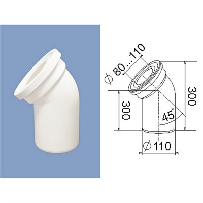Труба фановая 110*45  Т110.45.00 Уклад 557805
