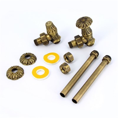 Комплект подключения угловой НН 1/2" х М24 х 19 для радиатора, Artistic 878662