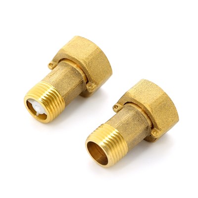 Комплект разъемных соединений 1/2 х 3/4 с обратным клапаном для счетчика воды 886385