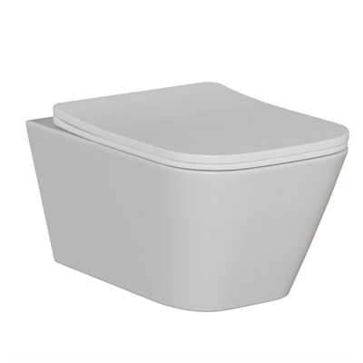 Унитаз подвесной безободковый WAVE EGO Tornado3.0 сид. дюропласт, м/л, быстр, БЕЛЫЙ глянец (XL) 557189