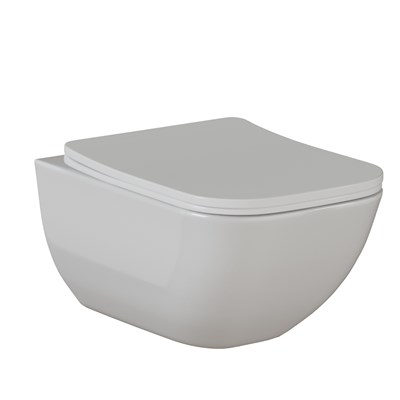 Унитаз подвесной безободковый WAVE LETI Tornado3.0 сид. дюропласт, м/л, быстр, БЕЛЫЙ глянец (XL) 557190