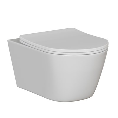 Унитаз подвесной безободковый WAVE PRIME Tornado3.0 сид. дюропласт, м/л, быстр, БЕЛЫЙ глянец (L) 557188