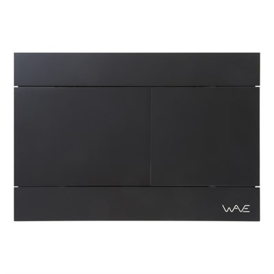 Кнопка смыва WAVE SS02-2, ЧЕРНЫЙ МАТОВЫЙ, прямоугольная, НЕРЖ, для МEХАНИКИ 557072