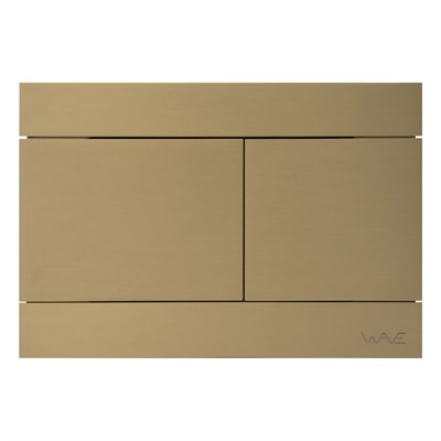 Кнопка смыва WAVE SS07-2, ЗОЛОТО МАТОВОЕ, прямоугольная, НЕРЖ, для МEХАНИКИ 557073