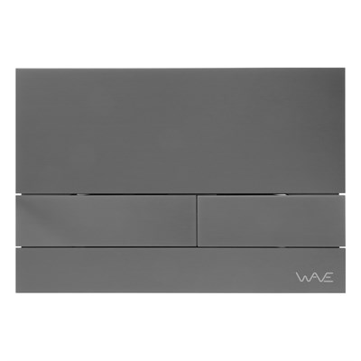 Кнопка смыва WAVE SS08AV, ГРАФИТ МАТОВЫЙ, прямоугольная, НЕРЖ, для МEХАНИКИ 557080