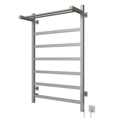 Полотенцесушитель MIXLINE FAVORITE  80х50 (таймер,481 Вт, 6 перекл+ПОЛКА) электрический МАТОВЫЙ ХРОМ 557210