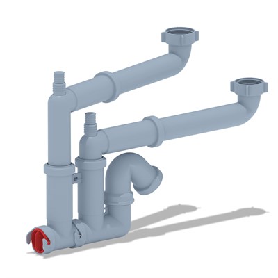 Сифон 1 1/2*40 БЕЗ ВЫПУСКА Ani двойной,с носиком, F3520 АНИ пласт 558176