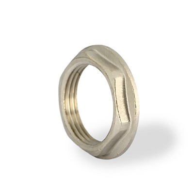 Контргайка с бортиком 1", никелированная 885058