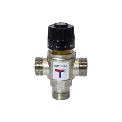 Клапан термосмесительный 1'' нар/нар/нар боковое смешение 20-45 град VRT 556917