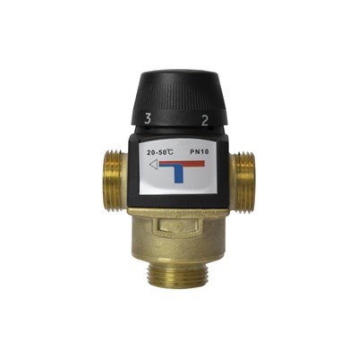 Клапан термосмесительный 1'' нар/нар/нар боковое смешение 20-50 град для ГБМ VRT 556919