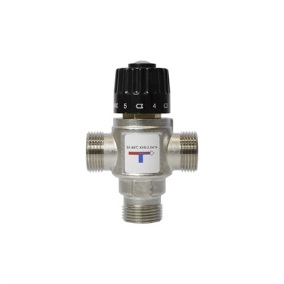 Клапан термосмесительный 3/4'' нар/нар/нар боковое смешение 35-60 град VRT 556916