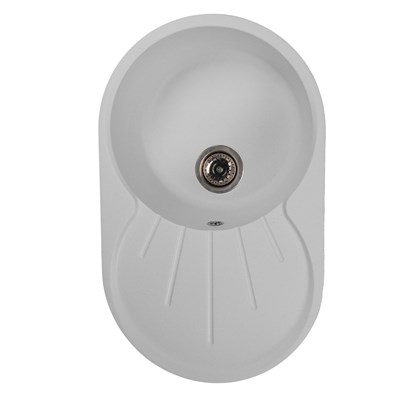 Мойка ML-GMS105 СТАНДАРТ овальная с крылом, белый (331), 740*460*190мм 558121