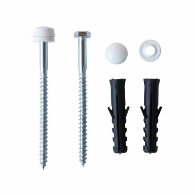 Крепеж для унитаза к полу "Б-90" колпачки белые (шуруп 6*90 шестигран.гол.)  (Тула) 558281