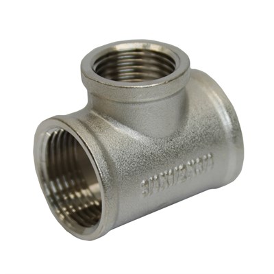 Тройник 3/4'' - 1/2'' - 3/4'' вн/вн/вн 20-15-20 никель 558414
