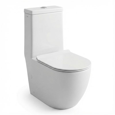 Унитаз-моноблок безободковый WAVE ZEN Tornado3.0, гор,ниж,2-кн.арм,сид.дюро,м/л,быстр,БЕЛЫЙ глянец 557062