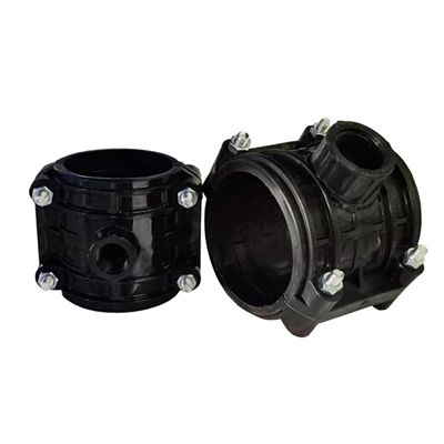 Седелка ПЭ с внут. труб. резьбой 90 - 1 1/4" 2 болта (обж.) ТПК-АКВА 558476