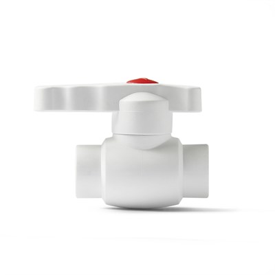 Кран 40 шаровой Standart белый, ручка 875612