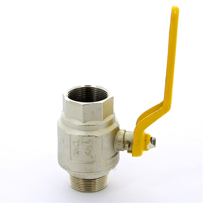 Кран НВ 11/2' газовый полный проход ручка стальная LONDON 872740