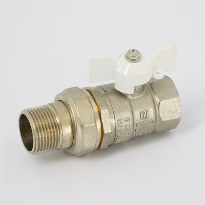 Кран ВВ 1/2" Pride c отверстием для термометра, стандартный проход, бабочка 867536