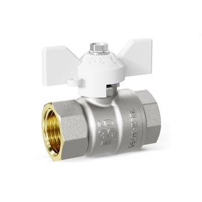 Кран ВВ 1/2" Pride, полный проход, белая бабочка 868119