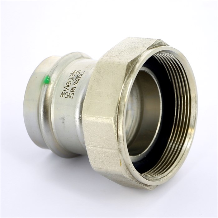 Муфта пресс с накидной гайкой 54x2'1/2 нерж. сталь плоская прокладка Sanpress Inox SC-Contur 862333