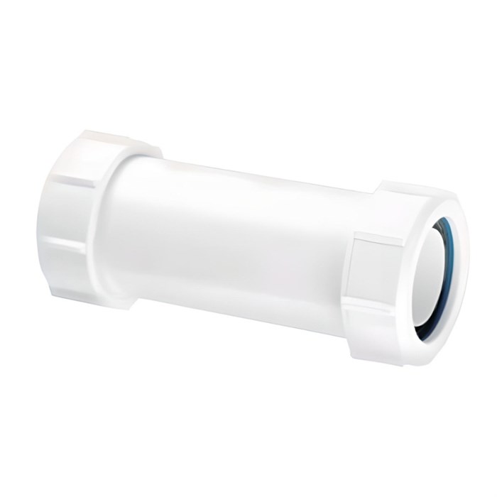 Муфта удлиненная компрессионная Ду=40ммхДу=40мм; цвет-белый 876342