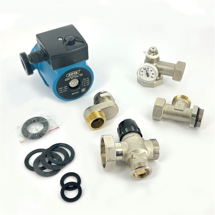 Насосно-смесительная группа SOLOMIX X с наружной резьбой 1", ZOTA RING 25/60 859935