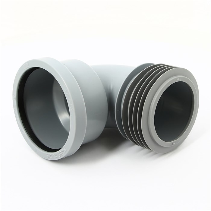 Отвод (L175мм) на 90° с прокладкой Ду=110мм с раструбом, выход вставляется внутрь 4" / 110 869697