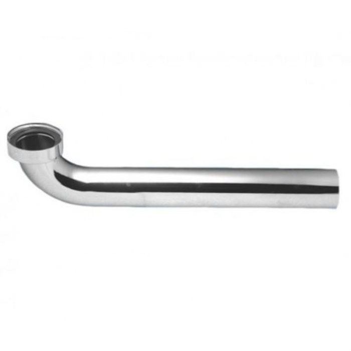 Отводная труба (L235мм, D32мм) под 90° латунная; вход 1 1/4"«мама», выход Дн=32мм; цвет-хром 881743