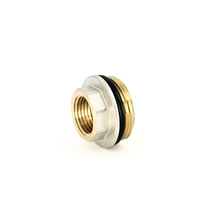 Переходник НВ 1" х 1/2" с прокладкой O-RING, никелированный 871857