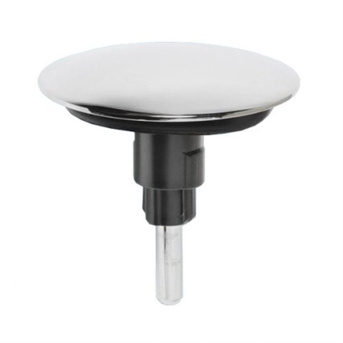 Пробка D70мм латунная без резьбового окончания для выпуска тип-"кнопка"; цвет-хром 863576