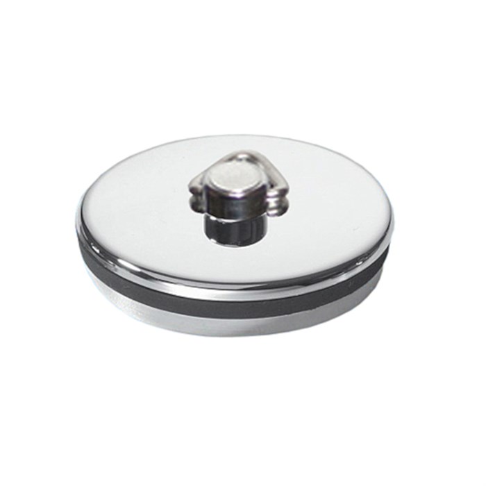 Пробка пластиковая с треугольным держателем под цепочку и сливную решётку D70/85/113мм; цвет-хром 864902