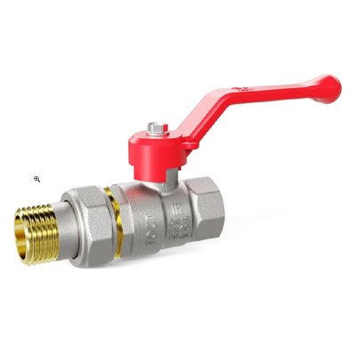 Кран шаровой Pride В 1.0 Американка 47.25.В-ГШ.Р латунь рычаг красный 869636