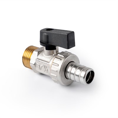 Кран шаровой дренажный с патрубком для шланга Н 1/2" ручка рычаг 872677