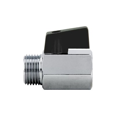 Кран шаровой мини НВ 3/4' флажок MINI черная ручка 871779