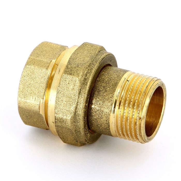 Разъемное соединение прямое НВ 3/4" с плоской прокладкой, латунь 879294