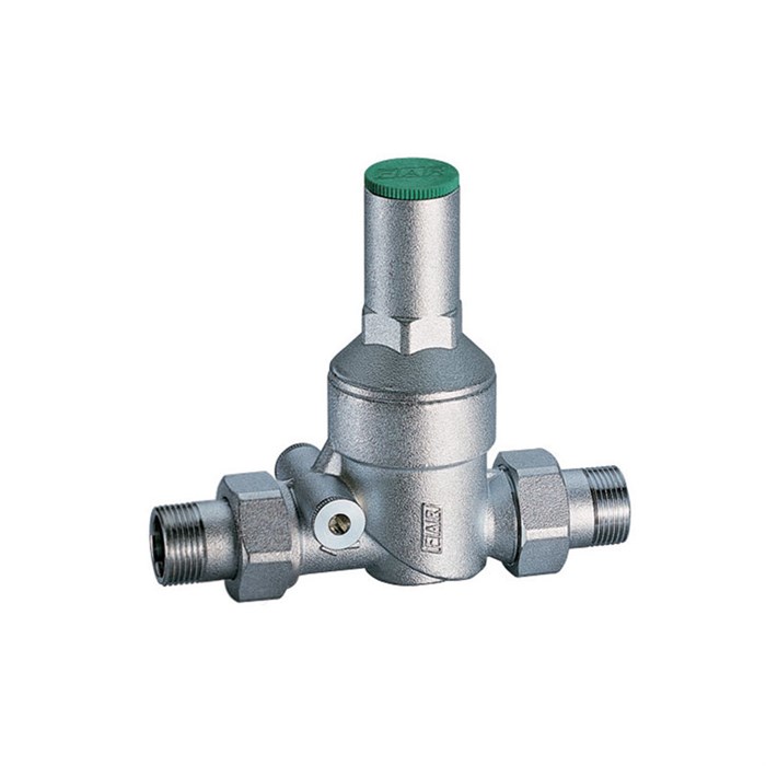 Редуктор давления 1/2" Н 1-6 бар PN25, с отверстием под радиальный манометр 1/4", хром 874653