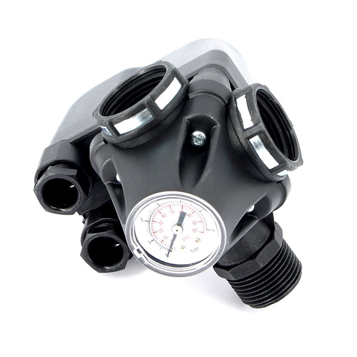 Реле давления 1-5 бар с тройником НВВ 1" и манометром, PM5-3W 861639