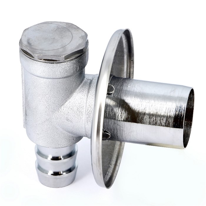 Сифон 32 мм х 22 мм (штуцер) для бытовой техники с пружинным клапаном 857887