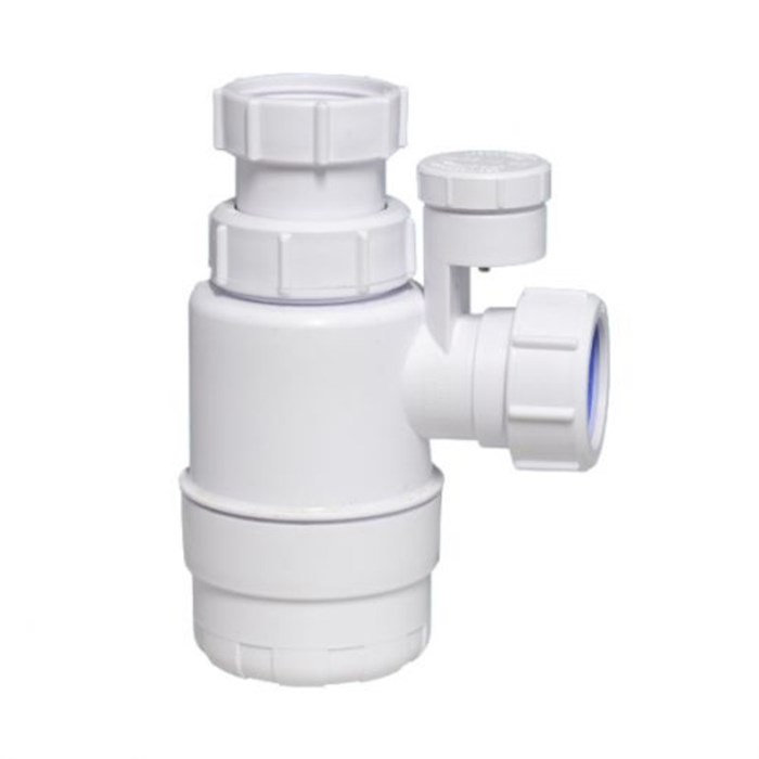 Сифон бутылочный (1 1/4"'x32мм) без выпуска с вентиляционным и силиконовым клапанами; выход компресс 858066