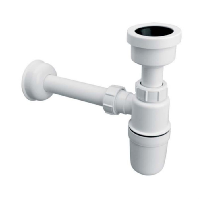 Сифон бутылочный (32ммх40мм) для писсуаров с приёмной воронкой (D44-53мм), отводной трубой (L215мм, 867144