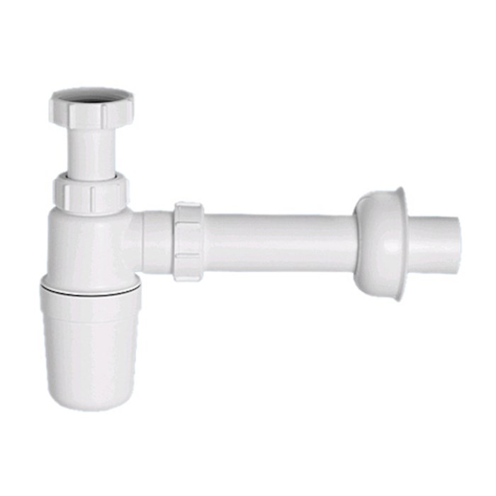 Сифон бутылочный 1 1/2" х 32 мм без выпуска, с отв. трубой 40 мм и отражателем, выход компрес 40 мм 880312