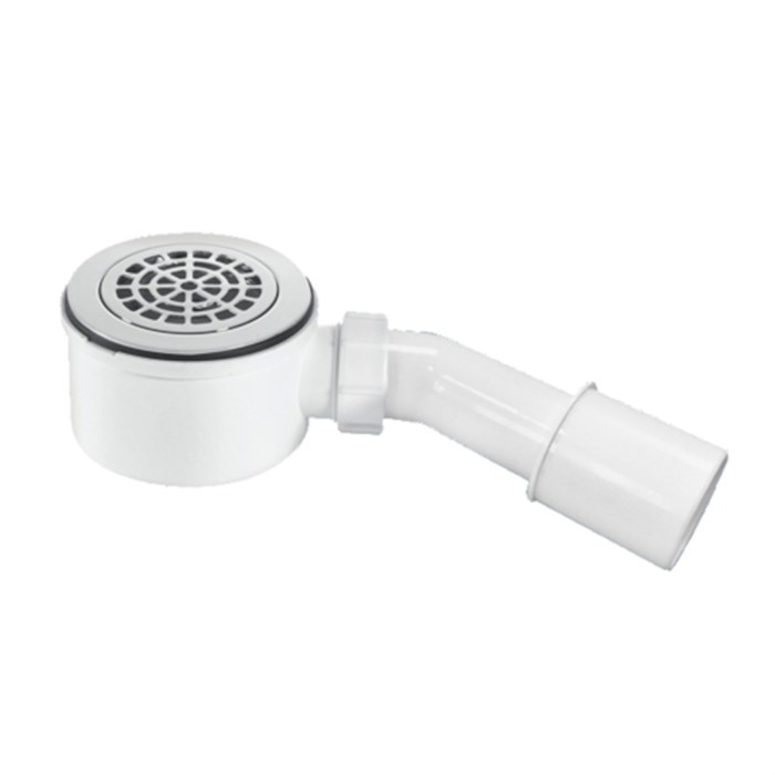 Сифон бутылочный для поддона с выпуском (H70мм; латунь выпуск/сливная решётка-дизайн "Радиальный" D1 858306