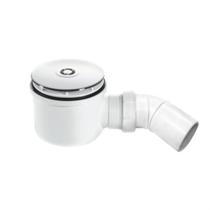 Сифон бутылочный для поддона с выпуском (H85мм; выпуск/латунь "грибок-дизайн Мерседес" D110мм,h35мм/ 867084