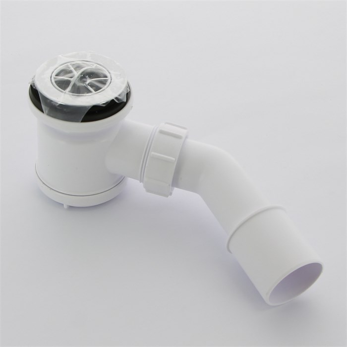 Сифон бутылочный для поддона слив 50-60 мм с пластик. выпуском, высота 92 мм, выход 40/50 мм, хром 868203